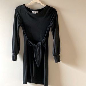 LOFT XXSP dress in black/tie detail.